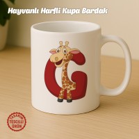 "G" Hayvan Harfli Kupa Bardak