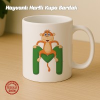 "M" Hayvan Harfli Kupa Bardak