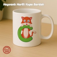 "C" Hayvan Harfli Kupa Bardak