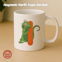 "I" Hayvan Harfli Kupa Bardak