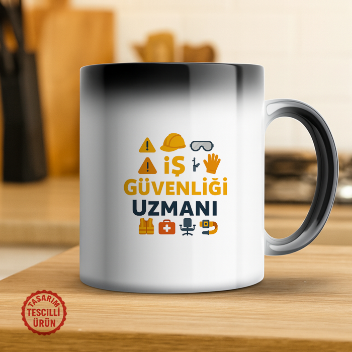 İş Güvenliği Uzmanı Sihirli Kupa Bardak