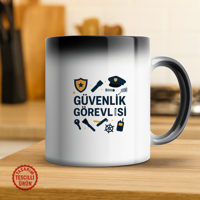 Güvenlik Görevlisi Sihirli Kupa Bardak