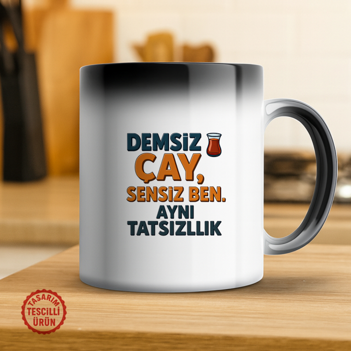 Demsiz Çay Sensiz Ben, Aynı Tatsızlık Sihirli Kupa Bardak
