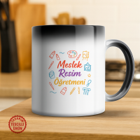 Meslek Resim Öğretmeni Sihirli Kupa Bardak