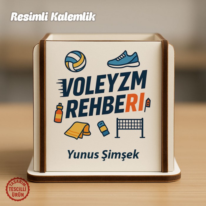 Voleyzm Rehberi İsimli Ahşap Kalemlik