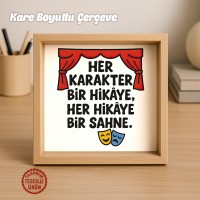Her Karakter Bir Hikaye Ahşap Çerçeve