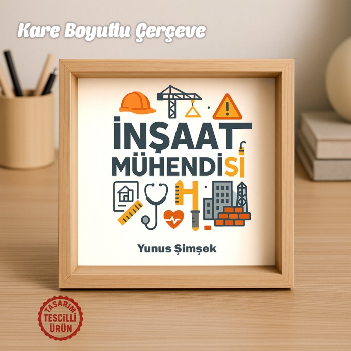 İnşaat Mühendisi İsimli Ahşap Çerçeve