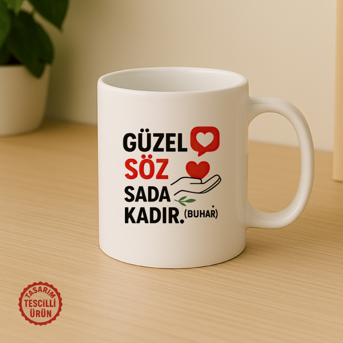 Güzel Söz Sadakadır Kupa Bardak