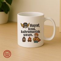 Hayat Kısa Kahramanlık Uzun Kupa Bardak