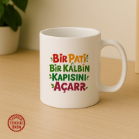 Bir Pati Bir Kalbin Kapısını Açar Kupa Bardak