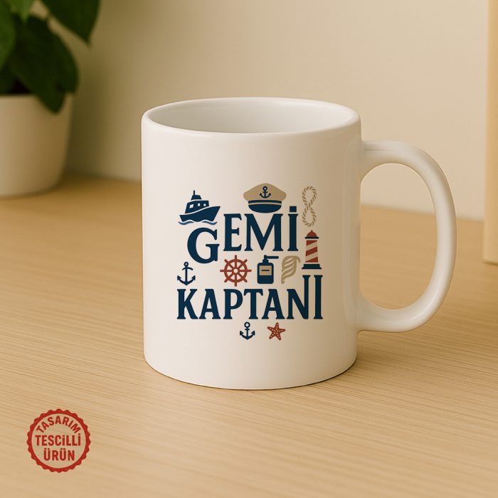 Gemi Kaptanı Kupa Bardak