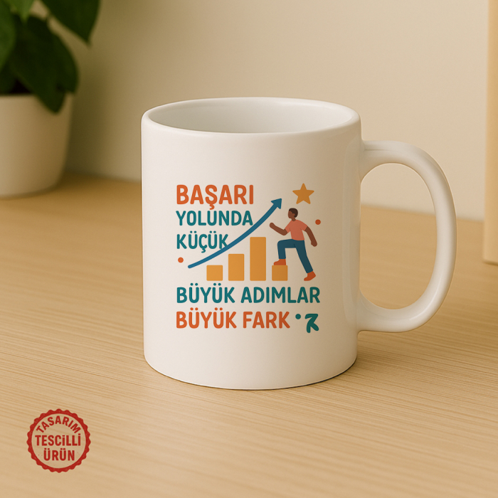 Başarı Yolunda Küçük, Büyük Adımlar Büyük Fark Kupa Bardak