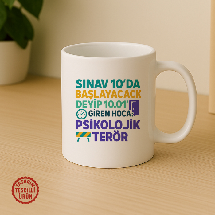 Sınav 10'da Başlayacak Deyip 10.01'de giren Hoca Kupa Bardak