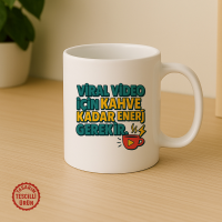 Viral Video İçin Kahve Kadar Enerji Gerekir Kupa Bardak