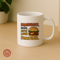 Hamburger Değil, Mutluluk Paketidir Kupa Bardak