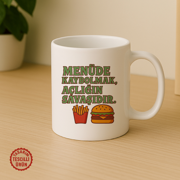 Menüde Kaybolmak Açlığın Savaşıdır Kupa Bardak
