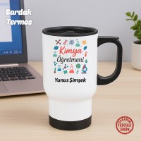 Kimya Öğretmeni İsimli Bardak Termos