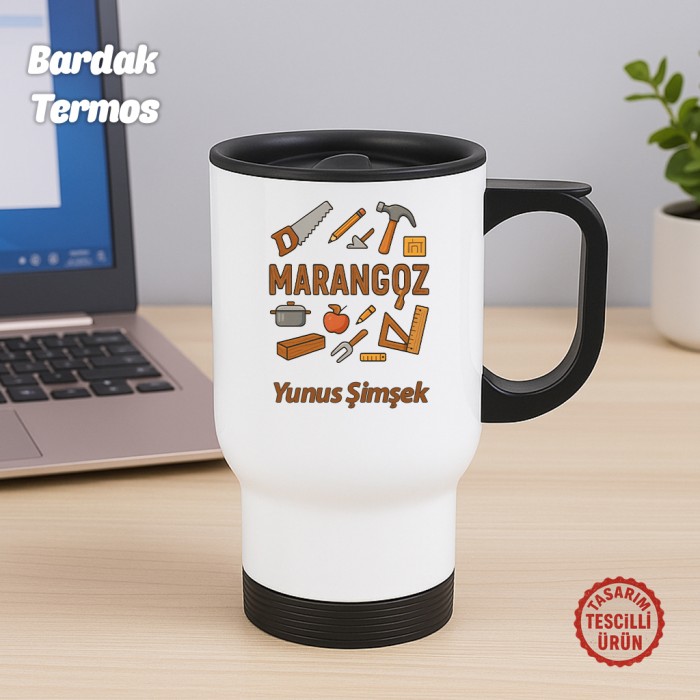 Marangoz İsimli Bardak Termos
