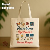 Pazarlama Öğretmeni İsimli Bez Çanta