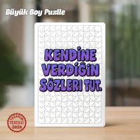 Kendine Verdiğin Sözleri Tut Büyük Boy Puzzle