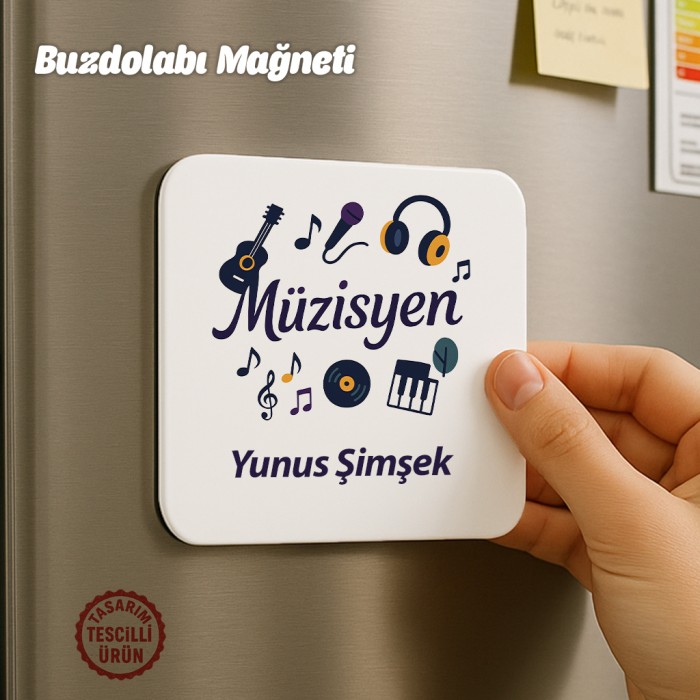 Müzisyen İsimli Buzdolabı Magneti