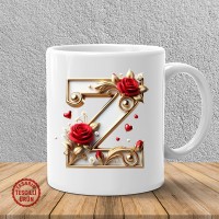 "Z" Beyaz Harf Kupa Bardak