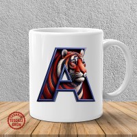 "A" Bordo Mavi Kaplan Harf Kupa Bardak