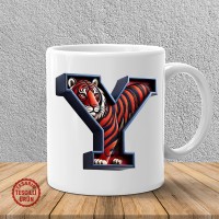 "Y" Bordo Mavi Kaplan Harf Kupa Bardak