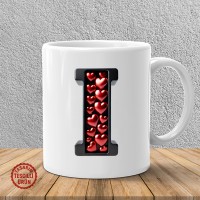 "I" Kalpli Harf Kupa Bardak