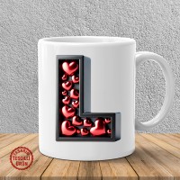 "L" Kalpli Harf Kupa Bardak