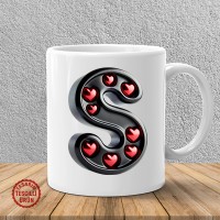 "S" Kalpli Harf Kupa Bardak