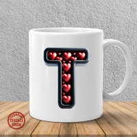 "T" Kalpli Harf Kupa Bardak