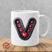 "V" Kalpli Harf Kupa Bardak