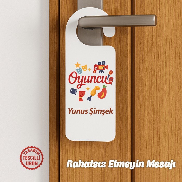 Oyuncu İsimli Kapı Askısı