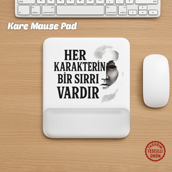 Her Karakterin Bir Sırrı Vardır Kare Mouse Pad