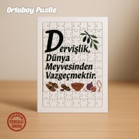 Dervişlik Dünya Meyvesinden Vazgeçmektir Orta Boy Puzzle