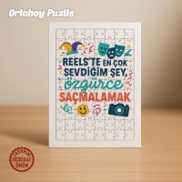 Reels'te En Çok Sevdiğim Şey, Özgürce Saçmalamak Orta Boy Puzzle