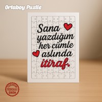 Sana Yazdığım Her Cümle Aslında İtiraf Orta Boy Puzzle