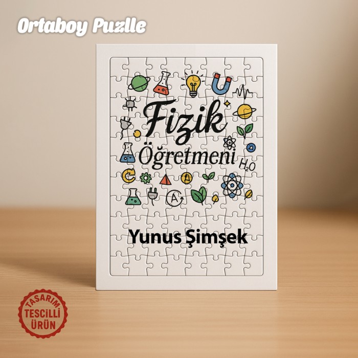 Fizik Öğretmeni İsimli Orta Boy Puzzle