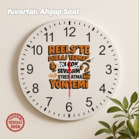 Reels'te Dublaj Yapmak, En Çok Sevdiğim Stres Atma Yöntemi Yuvarlak Ahşap Saat